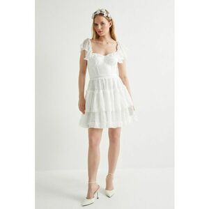 Rochie mini evazata cu volane imagine