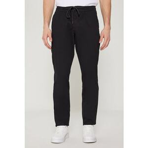 Pantaloni din amestec de bumbac cu snur in talie imagine