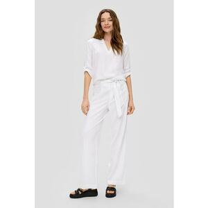 Pantaloni din amestec de in cu cordon in talie imagine