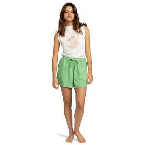 Pantaloni scurti uni de plaja din amestec de in imagine