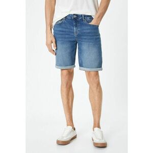 Blugi scurti slim fit cu aspect usor decolorat imagine