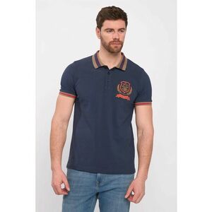Tricou polo de bumbac cu logo brodat imagine