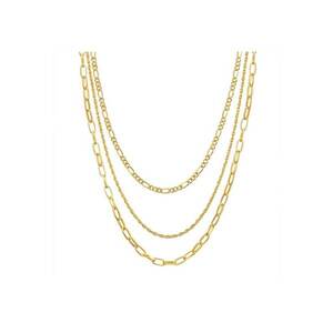 Colier cu siraguri multiple placat cu aur de 14K imagine