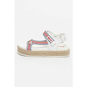 Sandale tip espadrile cu velcro si motive brodate imagine