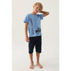 Set de tricou cu logo si pantaloni scurti imagine