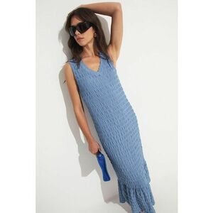 Rochie texturata cu decolteu in V imagine