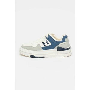 Pantofi sport din piele ecologica cu model in doua nuante imagine
