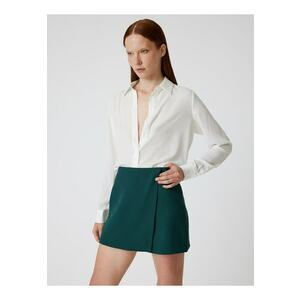 Fusta-pantalon cu talie inalta imagine