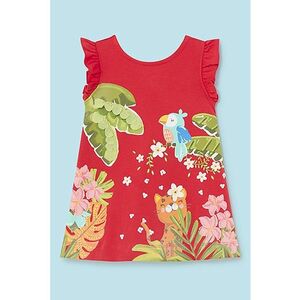Rochie fara maneci cu imprimeu grafic imagine