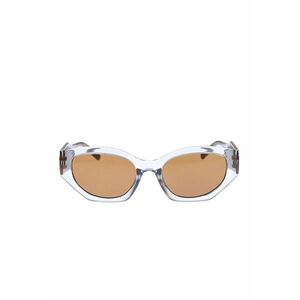 Ochelari de soare cu lentile maro si brate late animal print imagine