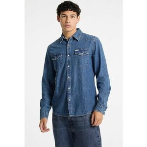 Camasa slim-fit din denim cu capsa imagine