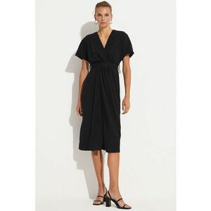 Rochie midi cu decolteu in V imagine