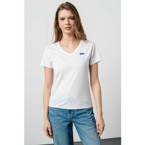 Tricou slim fit cu decolteu in V imagine