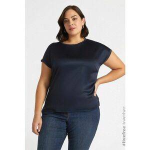 Tricou uni cu decolteu rotund imagine