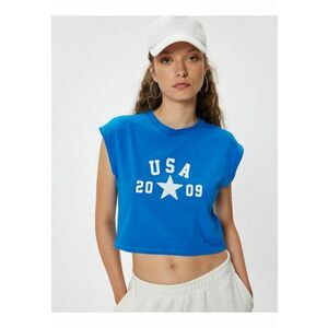 Tricou crop din amestec de bumbac imagine