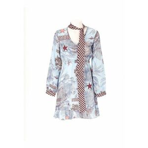 Rochie cu model si terminatie cu volan imagine