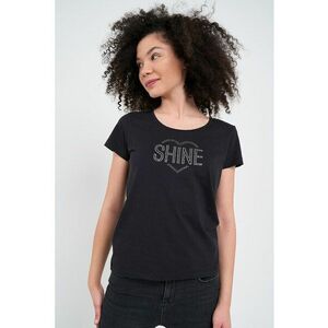 Tricou de bumbac cu strasuri imagine