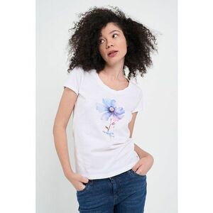 Tricou cu imprimeu grafic si decolteu rotund imagine
