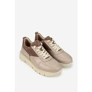 Pantofi dama taupe din piele naturala imagine