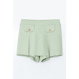 Fusta-pantalon cu clape decorative imagine