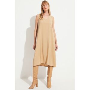 Rochie midi cu decolteu in V imagine