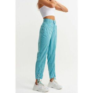 Pantaloni din amestec de lyocell cu talie inalta imagine