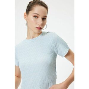 Tricou crop cu terminatie valurita imagine