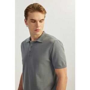 Tricou polo tricotat fin imagine