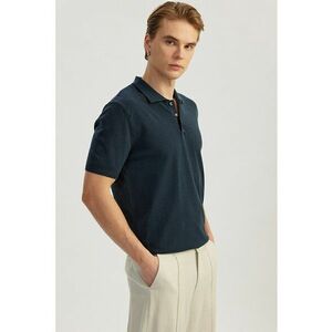 Tricou polo tricotat fin imagine