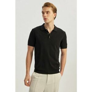 Tricou polo tricotat fin imagine