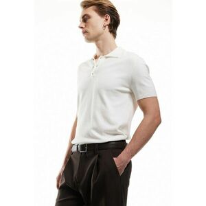 Tricou polo tricotat fin imagine