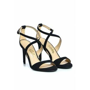 Sandale dama model 1348 velur negru imagine