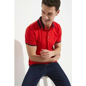 Tricou slim fit polo de bumbac pique imagine