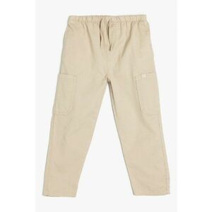 Pantaloni de bumbac cu snur in talie imagine