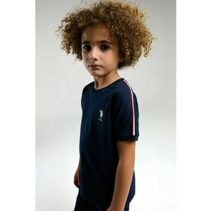 Set de tricou din bumbac si pantaloni scurti cu logo discret imagine