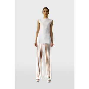 Rochie fara maneci cu franjuri imagine