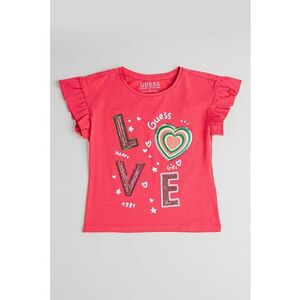 Tricou de bumbac cu imprimeu logo metalizat imagine