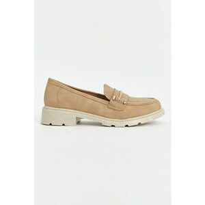 Pantofi loafer de piele intoarsa cu detalii metalice imagine