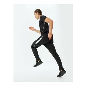 Pantaloni de trening conici cu detalii contrastante imagine