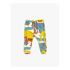 Pantaloni de trening din amestec de bumbac cu model cu animale imagine