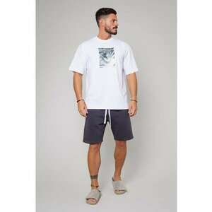 Set tricou imprimat si pantalon scurt White/Grey Anthracite White/Grey Anthracite imagine