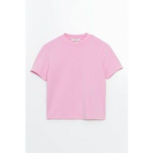 Tricou uni cu decolteu la baza gatului imagine