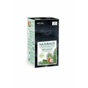 Vopsea de par vegana fara amoniac - Negru Intens 1.0 - Naturalis - 150 ml imagine