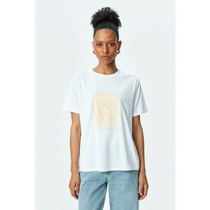 Tricou cu imprimeu si decolteu la baza gatului imagine