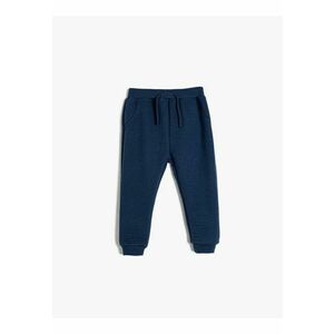 Pantaloni de trening din amestec de bumbac cu snururi de ajustare imagine