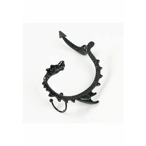 Cercel tip Ear Cuff negru model dragon - Paris imagine