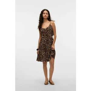 Rochie cu bretele inguste si animal print imagine