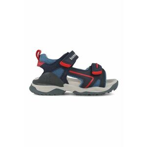Sandale cu talpa demi-wedge si imprimeu logo imagine