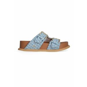 Sandale slip-on din material textil cu model logo imagine