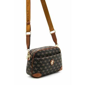 Geanta crossbody cu logo - Maro imagine